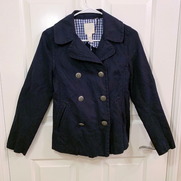 DONATING 2/4: Blue J. Crew Peacoat - Blue Jacket - Picture 2 of 6